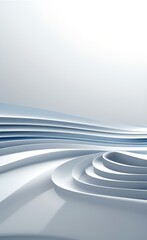 Wall Mural - black and white metallic color tone wavy lines futuristic abstract geometric shapes background.