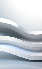 Wall Mural - black and white metallic color tone wavy lines futuristic abstract geometric shapes background.