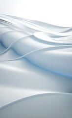 Poster - Black and white metallic color tone wavy lines futuristic abstract geometric shapes background.