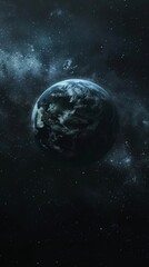 Wall Mural - Planet in deep space, exoplanet through the eyes of an artist, beautiful wallpaper, space background