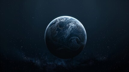 Wall Mural - Planet in deep space, exoplanet through the eyes of an artist, beautiful wallpaper, space background