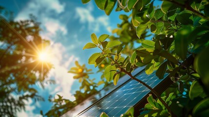 A tree with leaves is in the sun