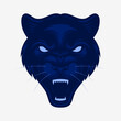 Panther head. Cartoon mascot logo. Vector illustration