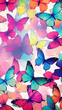 Butterflies Image, Pattern Style, For Wallpaper, Desktop Background, Smartphone Phone Case, Computer Screen, Cell Phone Screen, Smartphone Screen, 9:16 Format - PNG