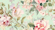 A vintage floral pattern with pastel colors