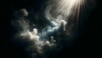 mystical mist and swirling smoke background, wallpaper