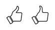 Thumbs up icon set. Hand like. Like icon vector.