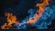 Wallpaper image of burning blue flames