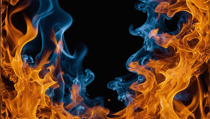 Wall Mural - Wallpaper image of burning flames 40