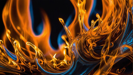 Wall Mural - Wallpaper image of burning flames 3