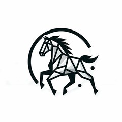 Sticker - simple horse logo illustration