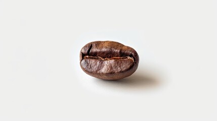 Wall Mural - Single Coffee bean isolated on white background