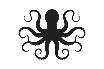 octopus silhouette vector