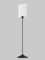 Wall Mural - Aluminum pole reusable info poster metal stand. 3d illustration.