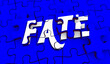 Fate Destiny Question Marks Puzzle Pieces Learn Your Future 3d Illustration