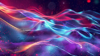 Wall Mural - colorful abstract technology background. seamless looping overlay 4k virtual video animation backgro