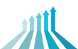 © PictureXpress - 5 arrows going up business competition profit growth