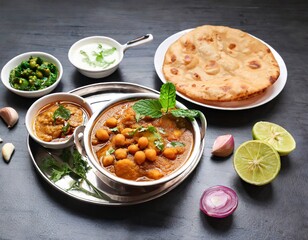 Wall Mural - Chola Bhatura Dish