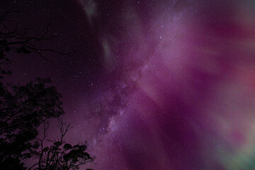 Wall Mural - sky with stars and aurora