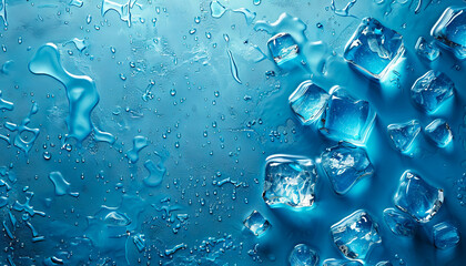 a close up of ice cubes on a window.