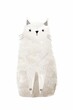 minimalist full body quirky arctic snowy cat isolated