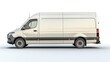 © Sci-Tech - Delivery van side view isolated on a white background, Side view of a modern cargo short-base minibus
