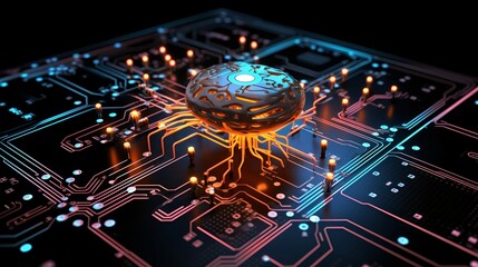 Artificial Intelligence concept background wallpaper