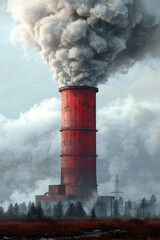 Canvas Print - Examining the Risks and Benefits of Nuclear Energy Compared to Other Power Sources