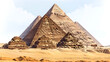 pyramids of giza,
 Ancient Egyptian pyramid isolated object transp 