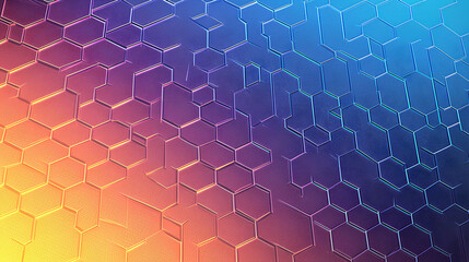 hexagonal honeycomb, rainbow color spectrum background