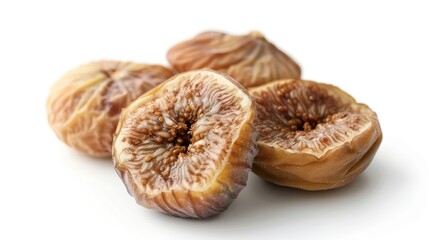 Wall Mural - dried fig isolated on white background with full depth of field  