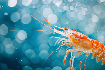 Wall Mural - shrimp in water