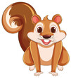 Vector illustration of a happy, smiling squirrel