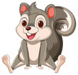 Vector illustration of a happy, sitting squirrel