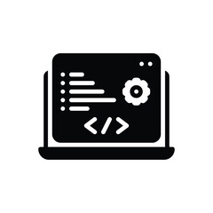 Black solid icon for programming