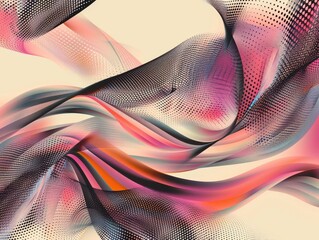 Wall Mural - Abstract with asymmetrical shapes, colorful gradients, minimalist, and dynamic, ideal for modern digital media trends