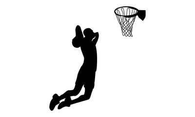 Wall Mural - silhouette of Basketball Player illustration