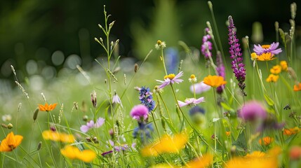 foreground flower gardens and meadows  