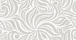 Abstract grey floral seamless pattern.