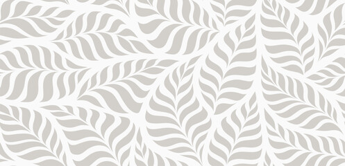 Wall Mural - Seamless exotic pattern with palm leaves.	