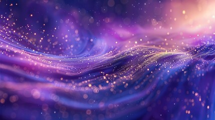 Wall Mural - Background depicting a supernova in purple and blue hues with golden details