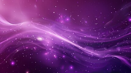 Wall Mural - a sleek abstract background in purple with stars and light