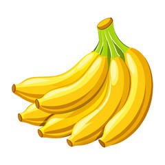 Wall Mural - Realistic Cartoon Peel banana icon vector illustrations on white background generated by Ai