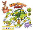Colorful board game design with kangaroo theme