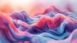 Abstract Colorful Waves in Fluid Art Style