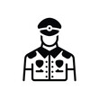 Black solid icon for police