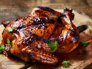 Wall Mural - cooked Barbecue chicken, food photography, 
