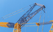 part of yellow construction crane