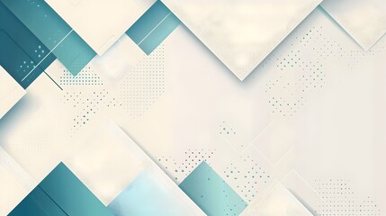 Fototapete - Minimalist Geometric Overlapping Abstract Background Design in Cool Monochromatic Colors with Copyspace