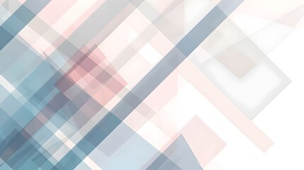 Leinwandbilder - Muted Geometric Abstract Template with Copyspace on White Background